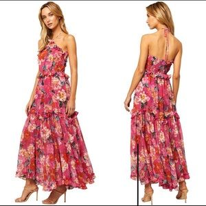MISA Los Angeles Pink Floral Dallin Maxi Dress